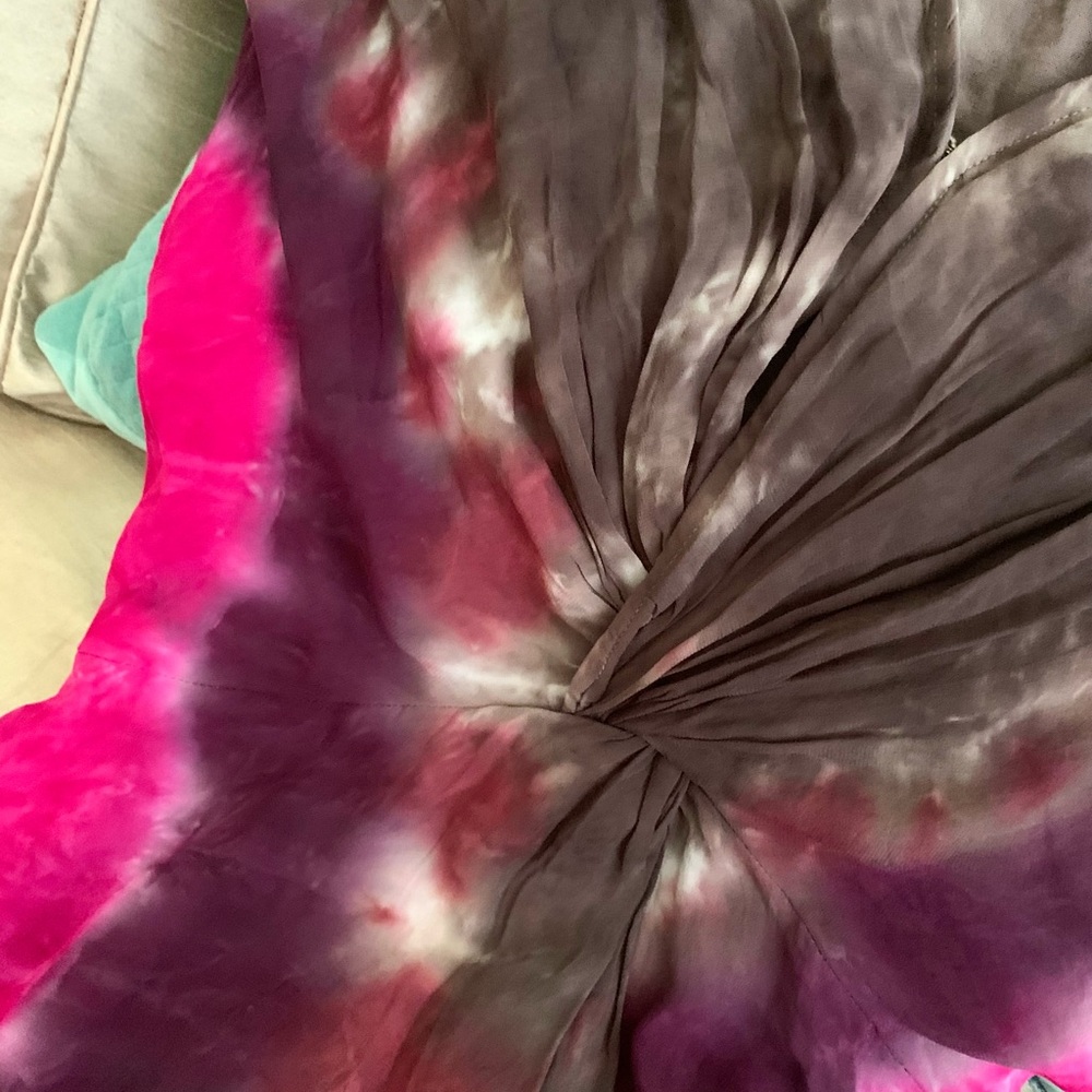 Young, Fabulous & Broke Helena Solar Flare Brown Tie Dye Maxi Dress - Picture 9 of 13
